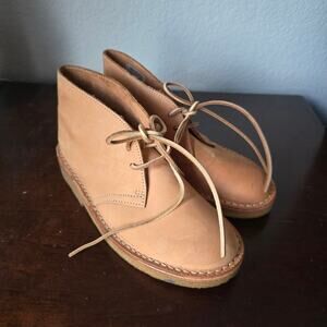 Clarks Desert Boots Women’s Size 6M Natural Tan Leather Made in Italy